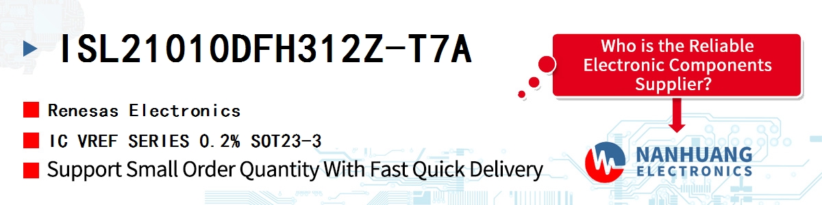 ISL21010DFH312Z-T7A Renesas IC VREF SERIES 0.2% SOT23-3