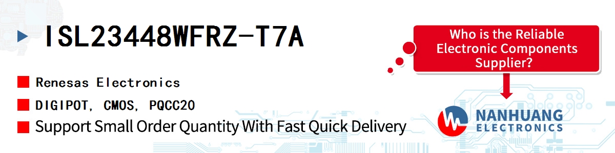 ISL23448WFRZ-T7A Renesas DIGIPOT, CMOS, PQCC20