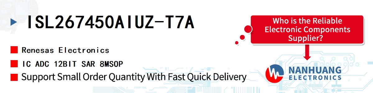 ISL267450AIUZ-T7A Renesas IC ADC 12BIT SAR 8MSOP