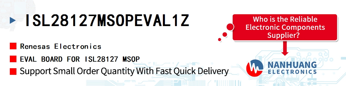 ISL28127MSOPEVAL1Z Renesas EVAL BOARD FOR ISL28127 MSOP
