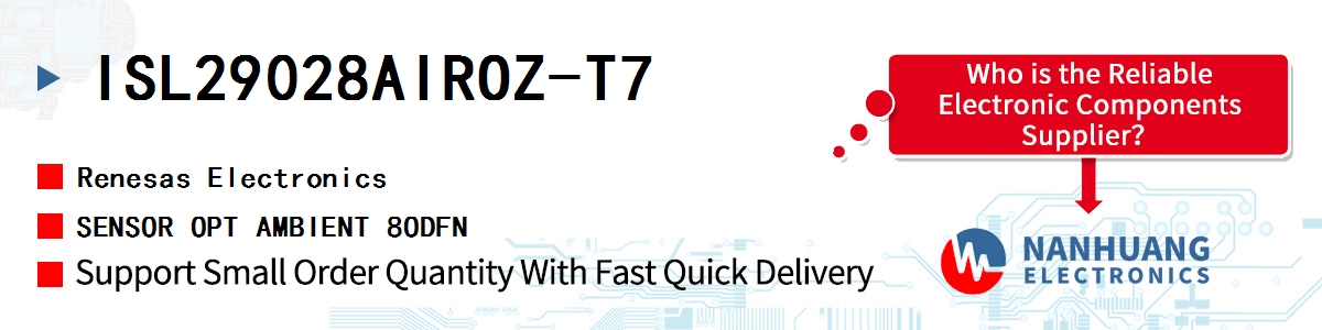 ISL29028AIROZ-T7 Renesas SENSOR OPT AMBIENT 8ODFN