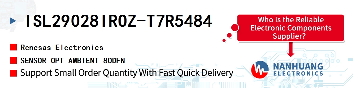 ISL29028IROZ-T7R5484 Renesas SENSOR OPT AMBIENT 8ODFN