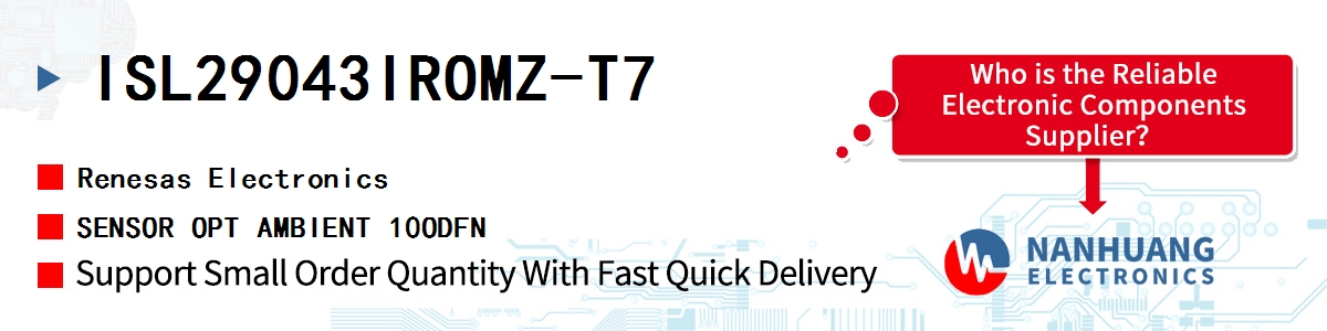 ISL29043IROMZ-T7 Renesas SENSOR OPT AMBIENT 10ODFN