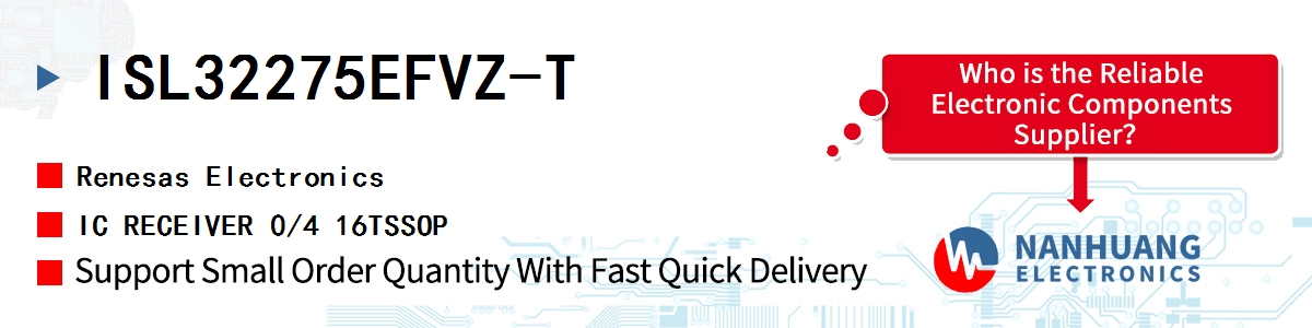 ISL32275EFVZ-T Renesas IC RECEIVER 0/4 16TSSOP
