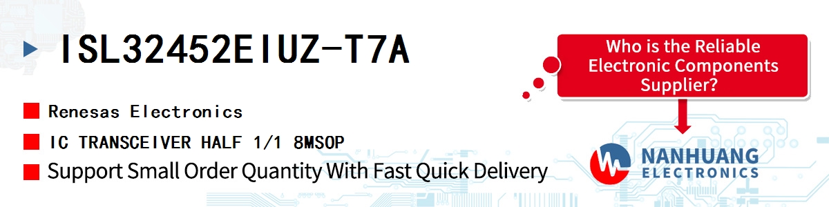 ISL32452EIUZ-T7A Renesas IC TRANSCEIVER HALF 1/1 8MSOP