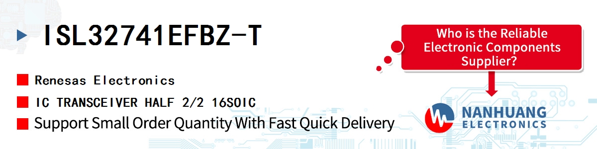 ISL32741EFBZ-T Renesas IC TRANSCEIVER HALF 2/2 16SOIC