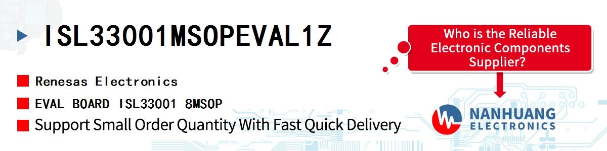 ISL33001MSOPEVAL1Z Renesas EVAL BOARD ISL33001 8MSOP