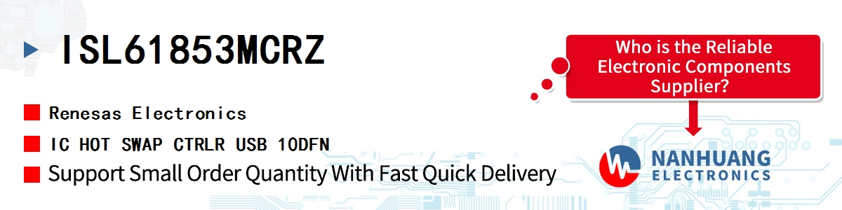 ISL61853MCRZ Renesas IC HOT SWAP CTRLR USB 10DFN