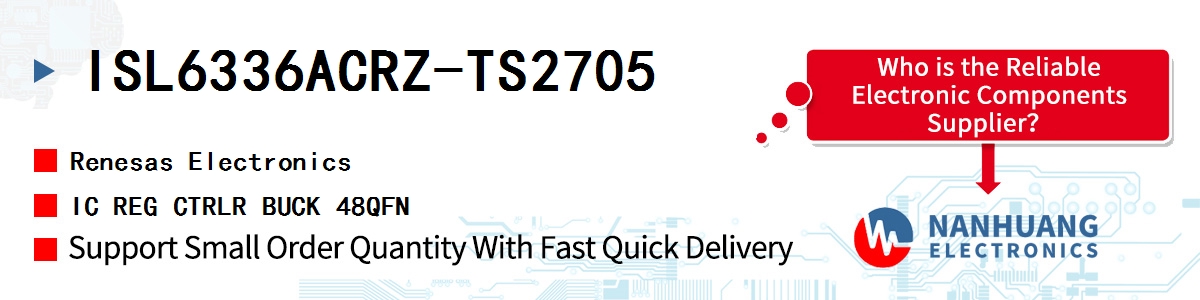 ISL6336ACRZ-TS2705 Renesas IC REG CTRLR BUCK 48QFN