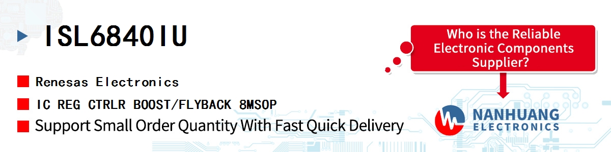 ISL6840IU Renesas IC REG CTRLR BOOST/FLYBACK 8MSOP