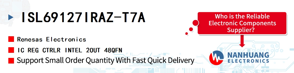 ISL69127IRAZ-T7A Renesas IC REG CTRLR INTEL 2OUT 48QFN