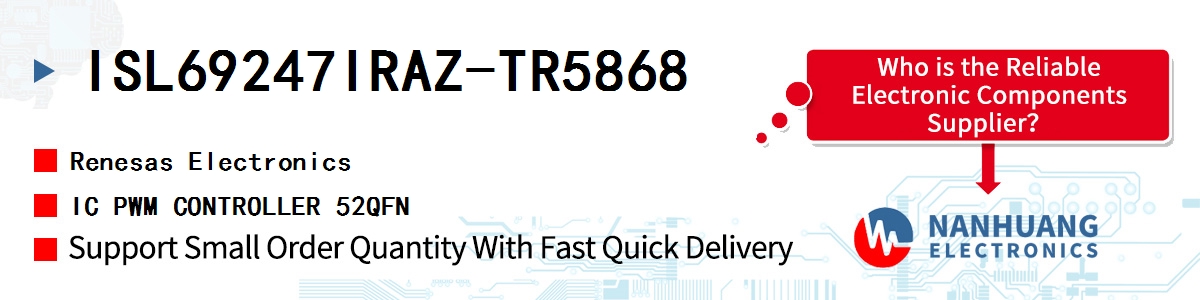 ISL69247IRAZ-TR5868 Renesas IC PWM CONTROLLER 52QFN