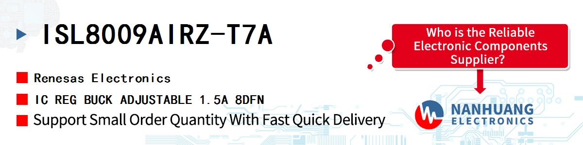 ISL8009AIRZ-T7A Renesas IC REG BUCK ADJUSTABLE 1.5A 8DFN