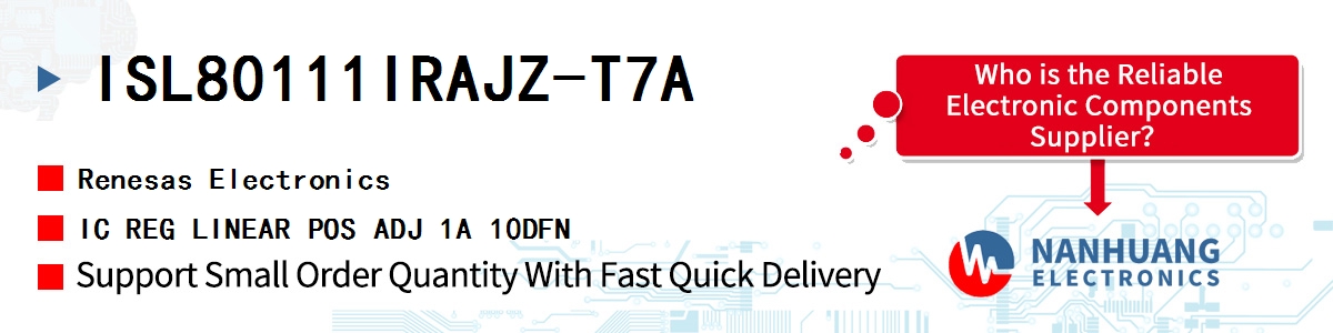 ISL80111IRAJZ-T7A Renesas IC REG LINEAR POS ADJ 1A 10DFN