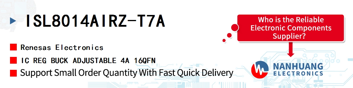 ISL8014AIRZ-T7A Renesas IC REG BUCK ADJUSTABLE 4A 16QFN