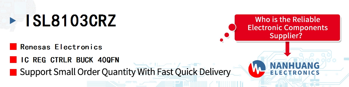 ISL8103CRZ Renesas IC REG CTRLR BUCK 40QFN