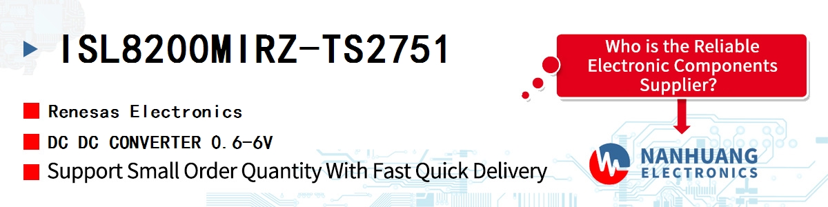ISL8200MIRZ-TS2751 Renesas DC DC CONVERTER 0.6-6V
