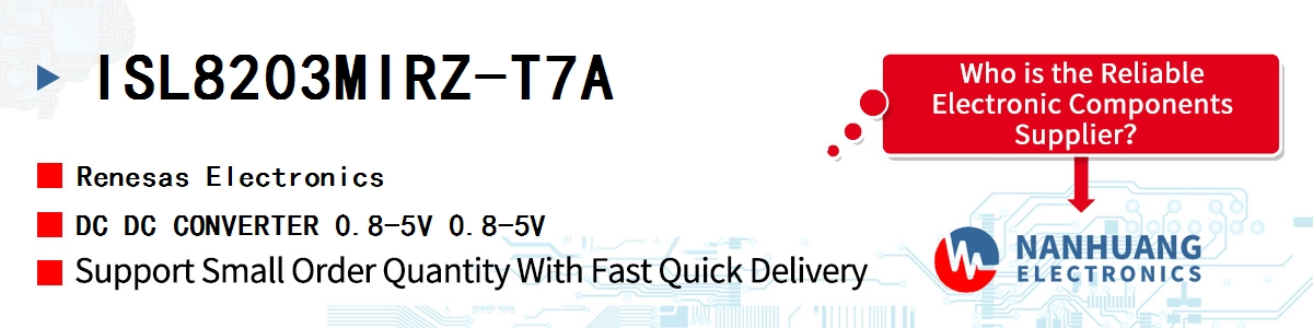 ISL8203MIRZ-T7A Renesas DC DC CONVERTER 0.8-5V 0.8-5V