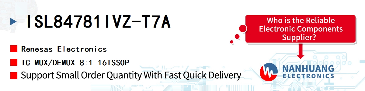 ISL84781IVZ-T7A Renesas IC MUX/DEMUX 8:1 16TSSOP