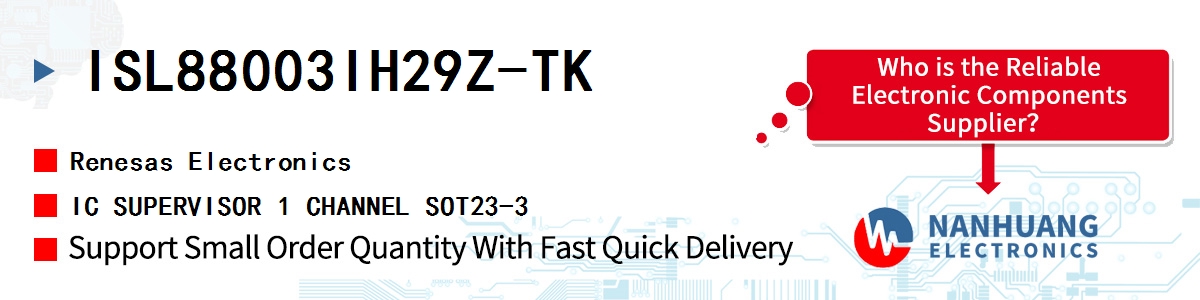 ISL88003IH29Z-TK Renesas IC SUPERVISOR 1 CHANNEL SOT23-3