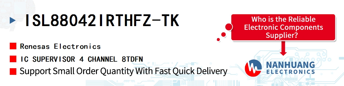 ISL88042IRTHFZ-TK Renesas IC SUPERVISOR 4 CHANNEL 8TDFN