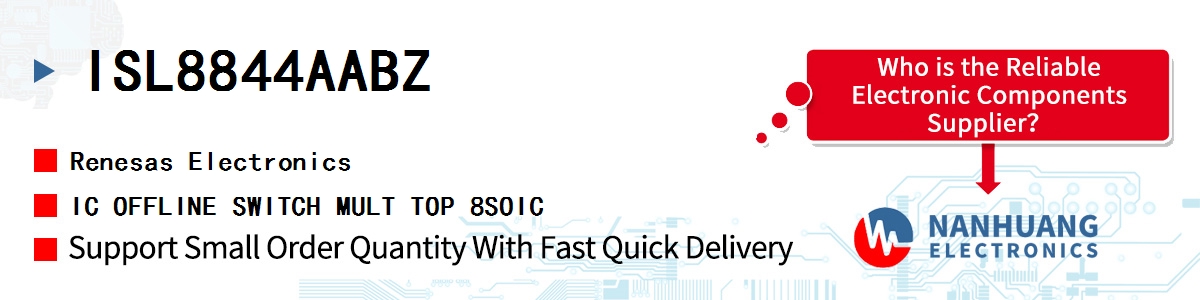ISL8844AABZ Renesas IC OFFLINE SWITCH MULT TOP 8SOIC