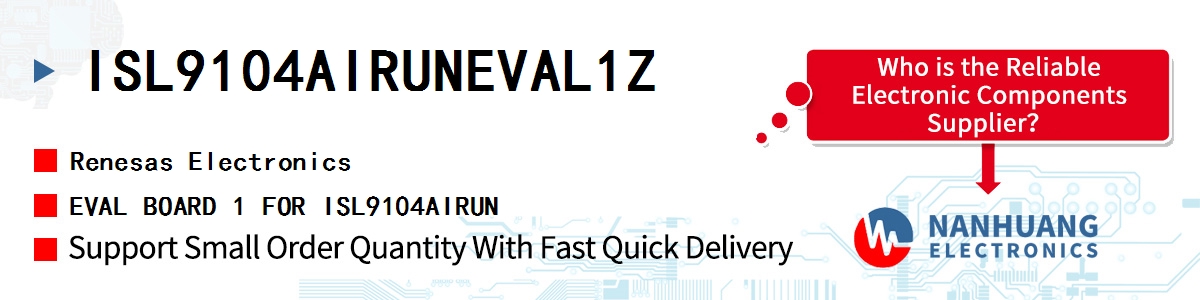 ISL9104AIRUNEVAL1Z Renesas EVAL BOARD 1 FOR ISL9104AIRUN