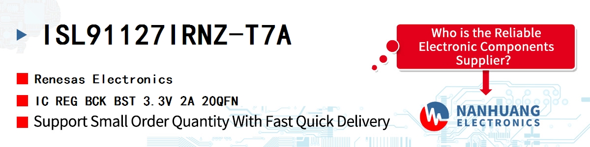 ISL91127IRNZ-T7A Renesas IC REG BCK BST 3.3V 2A 20QFN