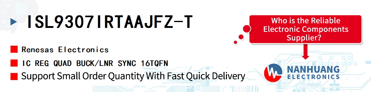 ISL9307IRTAAJFZ-T Renesas IC REG QUAD BUCK/LNR SYNC 16TQFN