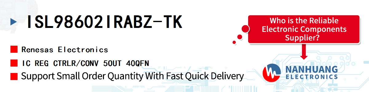 ISL98602IRABZ-TK Renesas IC REG CTRLR/CONV 5OUT 40QFN