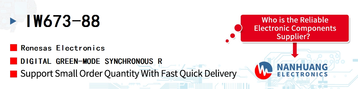 IW673-88 Renesas DIGITAL GREEN-MODE SYNCHRONOUS R