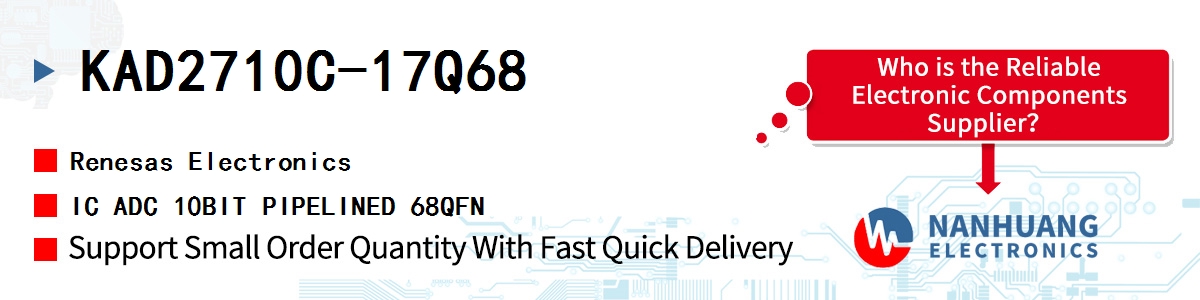 KAD2710C-17Q68 Renesas IC ADC 10BIT PIPELINED 68QFN