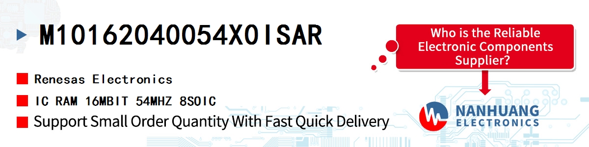 M10162040054X0ISAR Renesas IC RAM 16MBIT 54MHZ 8SOIC