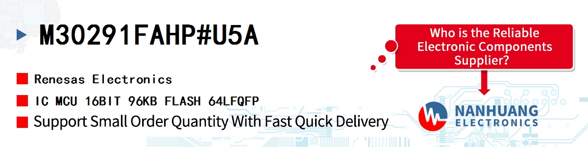 M30291FAHP#U5A Renesas IC MCU 16BIT 96KB FLASH 64LFQFP
