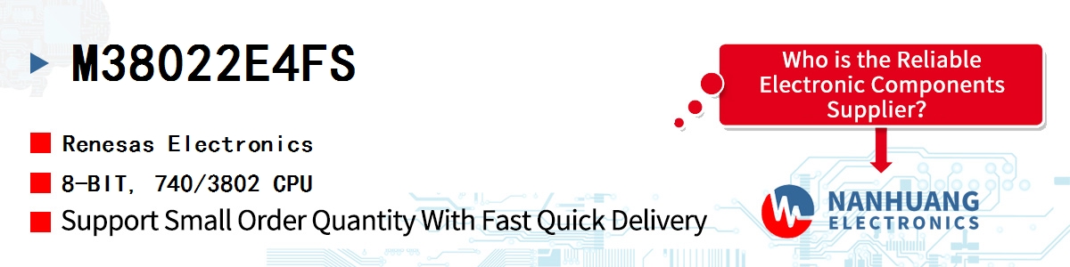 M38022E4FS Renesas 8-BIT, 740/3802 CPU