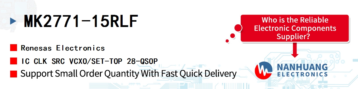 MK2771-15RLF Renesas IC CLK SRC VCXO/SET-TOP 28-QSOP