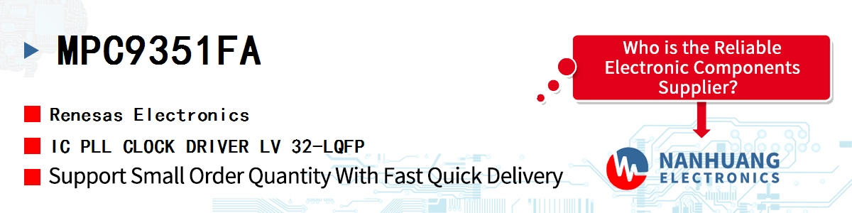 MPC9351FA Renesas IC PLL CLOCK DRIVER LV 32-LQFP