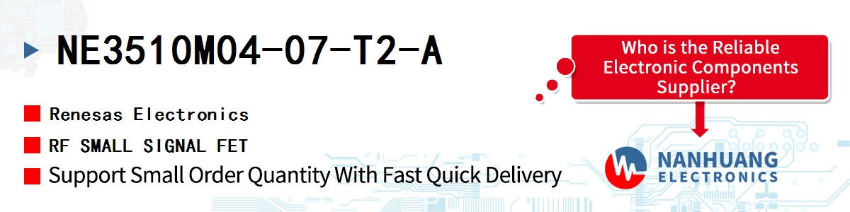 NE3510M04-07-T2-A Renesas RF SMALL SIGNAL FET