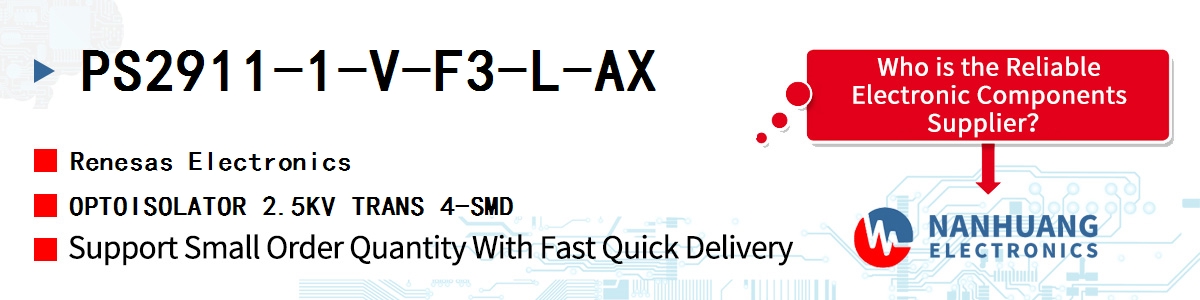 PS2911-1-V-F3-L-AX Renesas OPTOISOLATOR 2.5KV TRANS 4-SMD