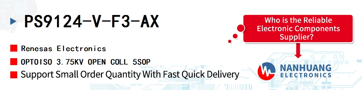 PS9124-V-F3-AX Renesas OPTOISO 3.75KV OPEN COLL 5SOP