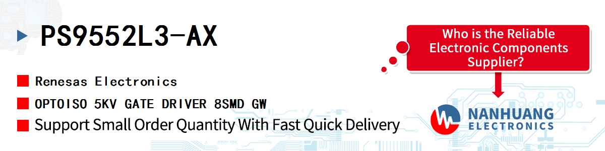 PS9552L3-AX Renesas OPTOISO 5KV GATE DRIVER 8SMD GW