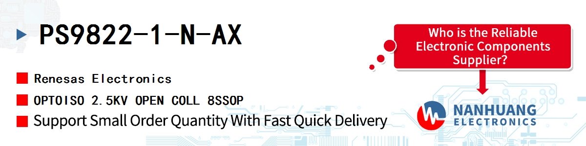 PS9822-1-N-AX Renesas OPTOISO 2.5KV OPEN COLL 8SSOP