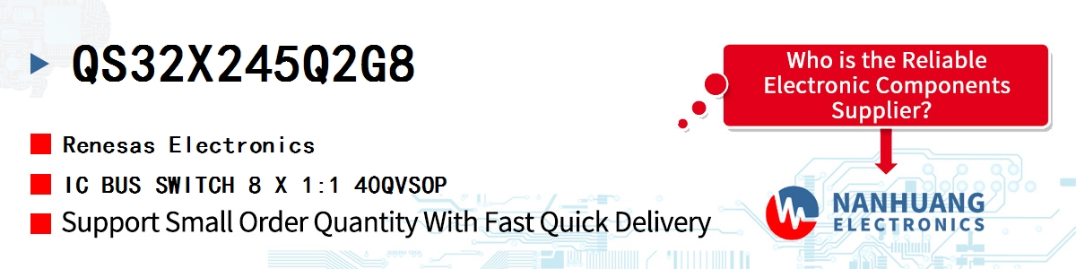 QS32X245Q2G8 Renesas IC BUS SWITCH 8 X 1:1 40QVSOP