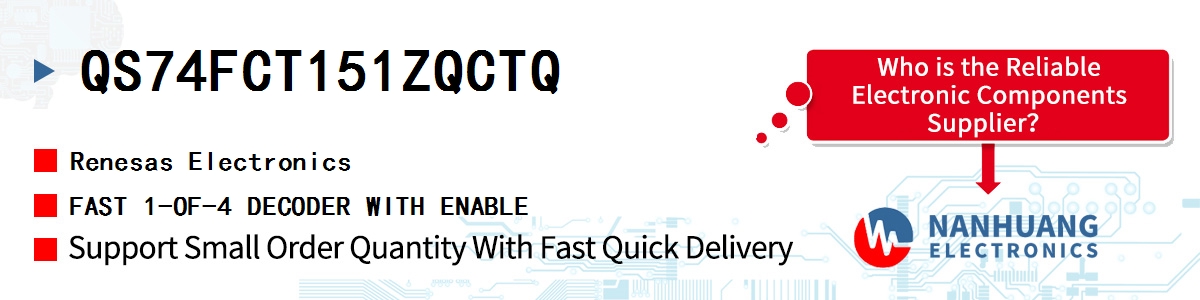 QS74FCT151ZQCTQ Renesas FAST 1-OF-4 DECODER WITH ENABLE