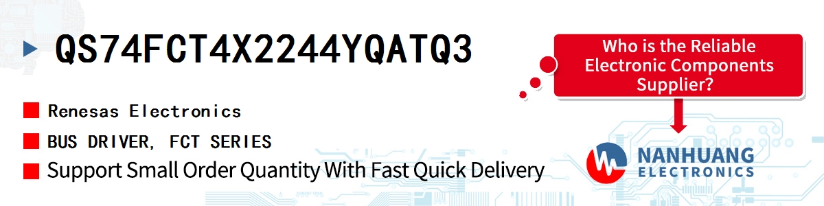 QS74FCT4X2244YQATQ3 Renesas BUS DRIVER, FCT SERIES