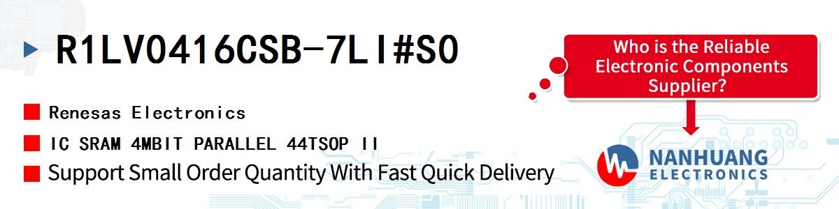 R1LV0416CSB-7LI#S0 Renesas IC SRAM 4MBIT PARALLEL 44TSOP II