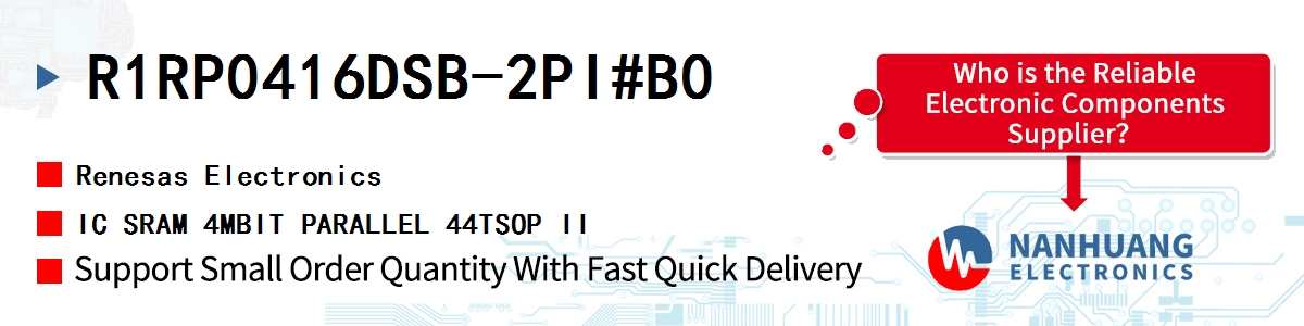 R1RP0416DSB-2PI#B0 Renesas IC SRAM 4MBIT PARALLEL 44TSOP II