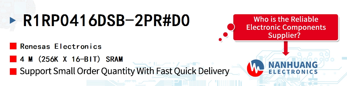R1RP0416DSB-2PR#D0 Renesas 4 M (256K X 16-BIT) SRAM