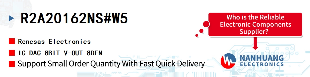 R2A20162NS#W5 Renesas IC DAC 8BIT V-OUT 8DFN