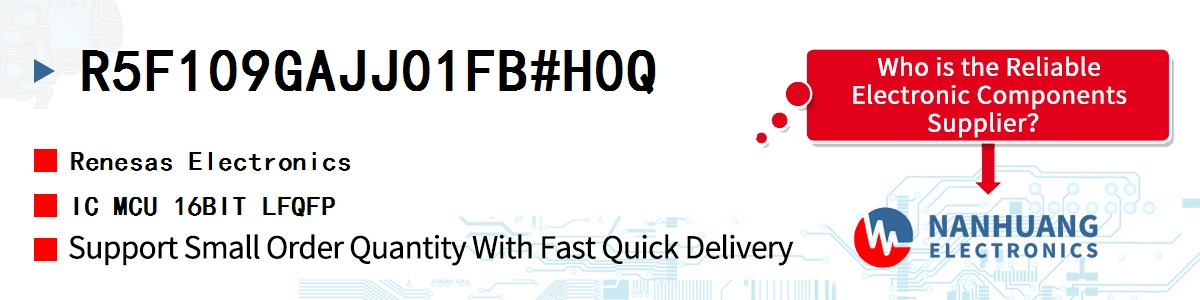 R5F109GAJJ01FB#H0Q Renesas IC MCU 16BIT LFQFP